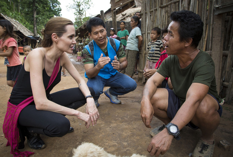 Image: UNHCR Special Envoy Angelina Jolie during World Refugee Day
